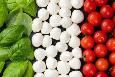 Papier peint  Drapeau italien en produits alimentaires