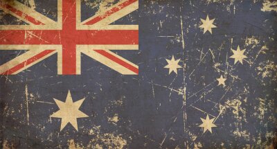 Papier peint  Drapeau vintage de l'Australie