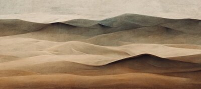 Papier peint  Dunes abstraites du désert