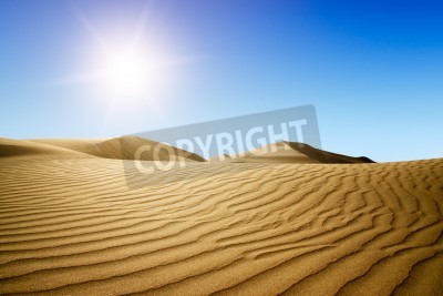 Papier peint  Dunes de désert au soleil