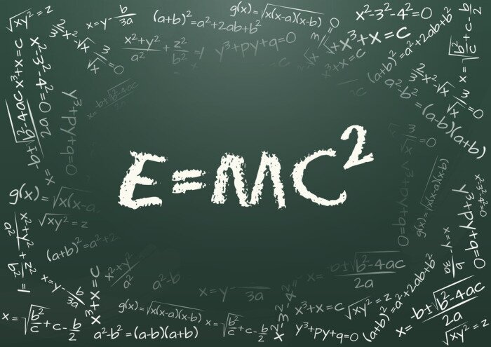 Papier peint  e = mc2