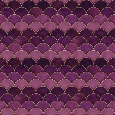 Papier peint  Écailles violettes ombre