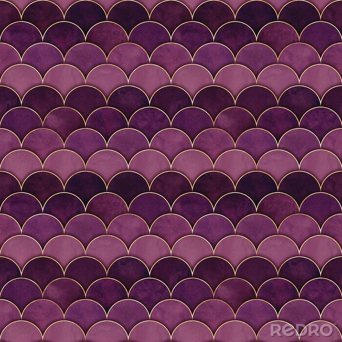 Papier peint  Écailles violettes ombre