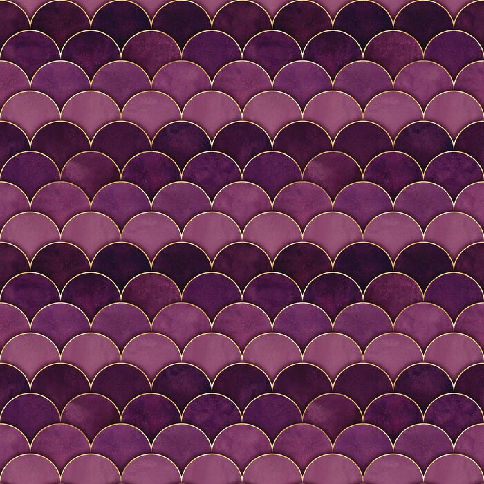 Papier peint  Écailles violettes ombre