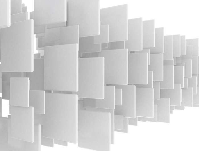 Papier peint  Effet de profondeur avec des figures plates