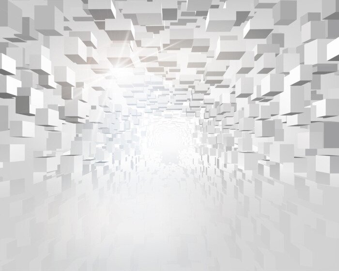 Papier peint  Effet de profondeur et géométrie
