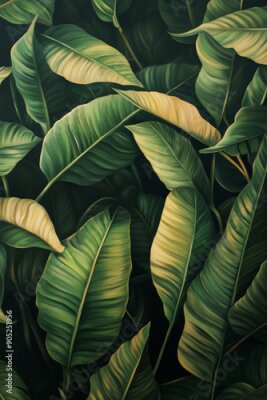 Papier peint  Elegant Strelitzia Leaves Wallpaper Design for Stylish Homes