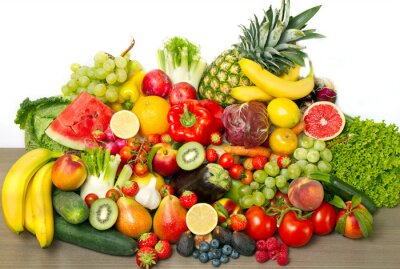 Papier peint  Empilement de légumes et de fruits