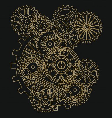 Engrenages steampunk rétro