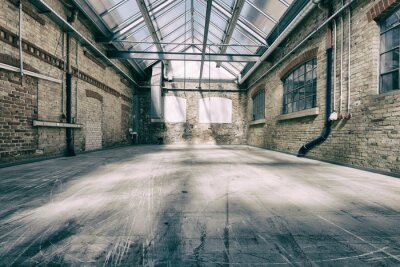 Papier peint  Entrepôt industriel effet de profondeur