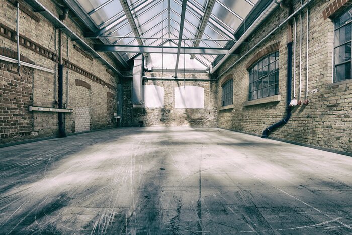 Papier peint  Entrepôt industriel effet de profondeur