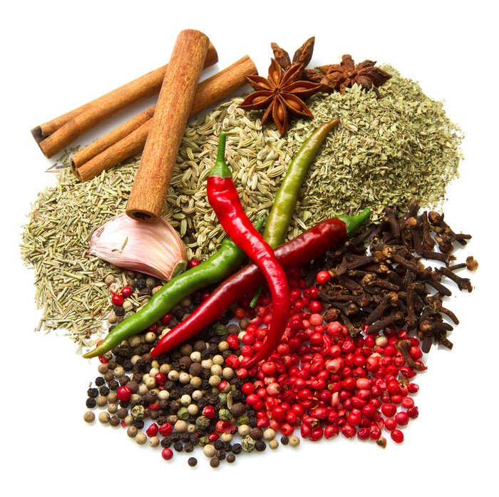 Papier peint  Épices dispersées