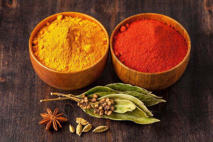 Papier peint  Épices et feuilles de laurier