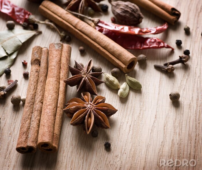 Papier peint  Épices piquantes et autres