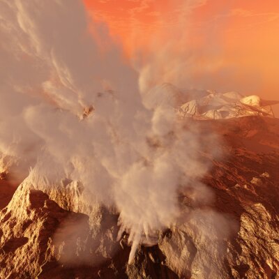 Papier peint  Eruption volcanique et nature