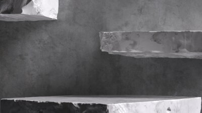 Papier peint  Escalier abstrait 3d en béton