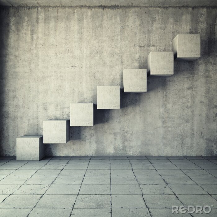 Papier peint  Escalier abstrait en béton