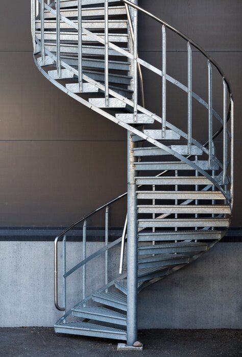 Papier peint  Escalier colimaçon en métal