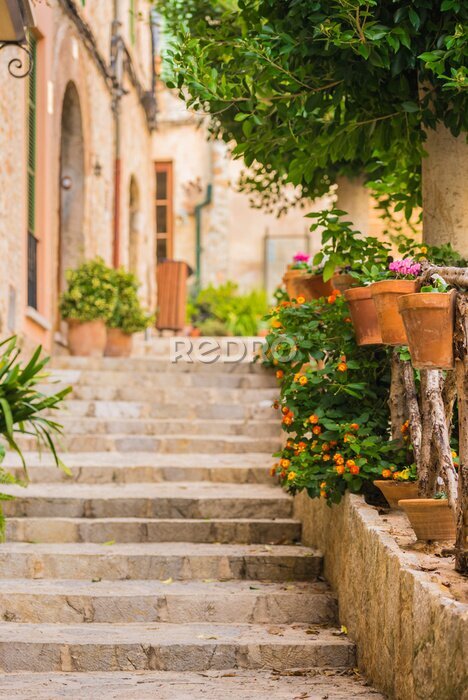 Papier peint  Escalier dans une rue italienne