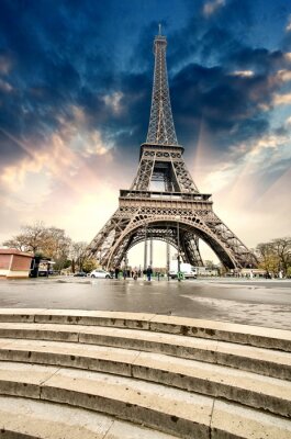 Papier peint  Escalier de la Tour Eiffel