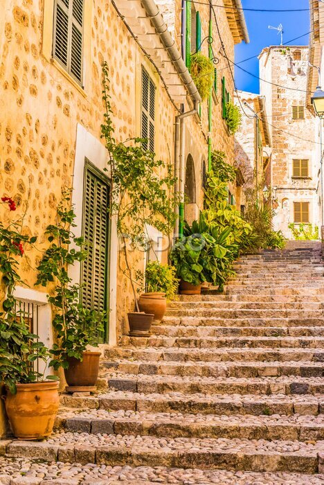 Papier peint  Escalier en pierre dans une ville espagnole
