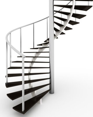 Papier peint  Escalier en spirale 3D