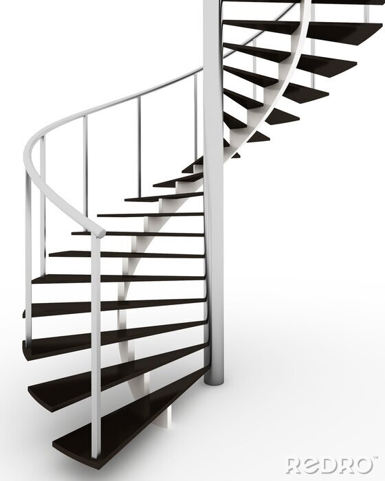 Papier peint  Escalier en spirale 3D