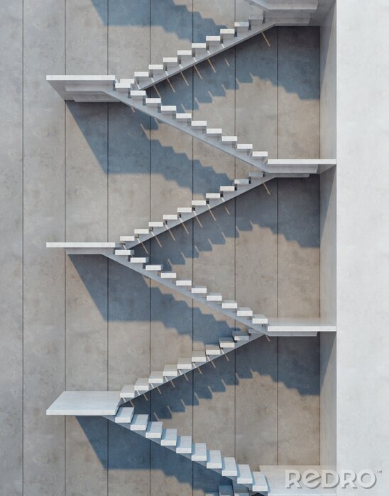 Papier peint  Escalier tridimensionnel