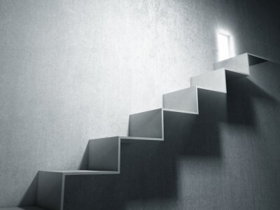 Papier peint  Escaliers abstraits en gris