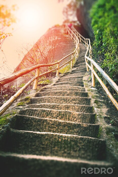Papier peint  Escaliers sur la montagne