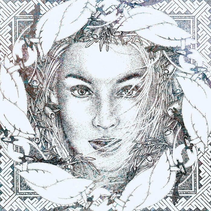 Papier peint  Esquisse abstraite d'une femme