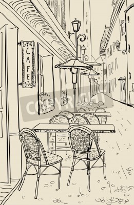 Esquisse d'un vieux café