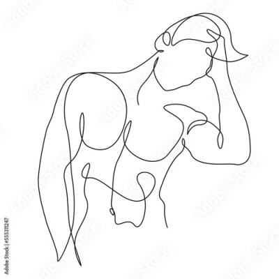 Papier peint  Esquisse d'une silhouette masculine