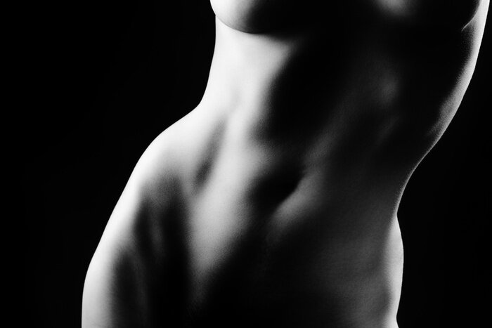 Papier peint  Estomac plat et plat