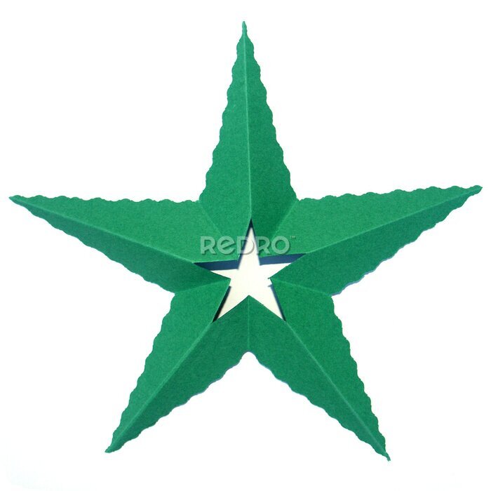 Papier peint  étoile vert foncé