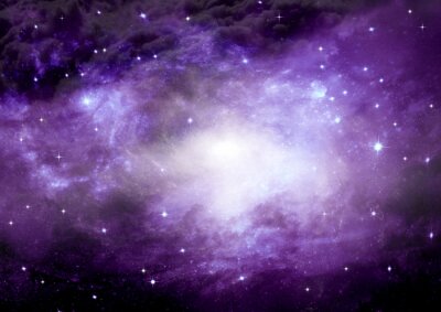 Papier peint  Étoiles dans une galaxie dans l'espace
