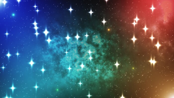 Papier peint  Étoiles et le ciel coloré