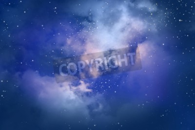 Papier peint  Étoiles et nuages