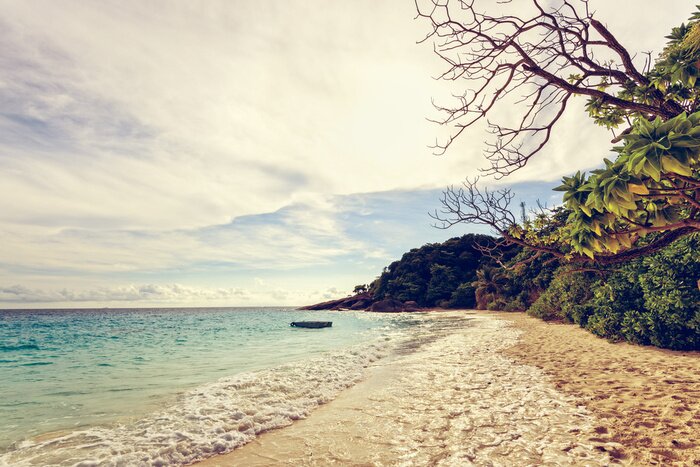 Papier peint  Étroite plage en bord de mer vintage