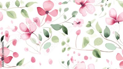 Papier peint  Exotic abstract tropical pattern with strelitzia flower or bird of paradise. Colorful botanical abstract contemporary seamless pattern