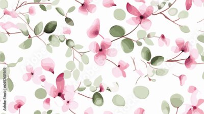 Papier peint  Exotic abstract tropical pattern with strelitzia flower or bird of paradise. Colorful botanical abstract contemporary seamless pattern