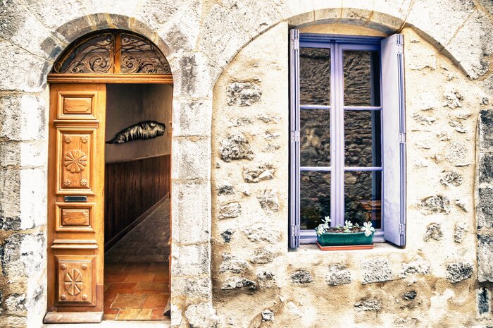 Papier peint  Façade en pierre