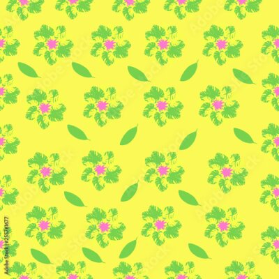 Papier peint  Fantasy seamless vector background. Tropical pattern with exotic flowers, jungle leaves: monstera plant leaf, strelitzia, bird of Paradise. Vintage Botanical delicate drawings in Hawaiian style-Vector