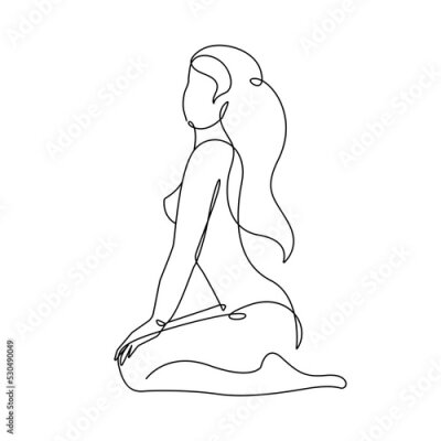 Papier peint  Femme assise