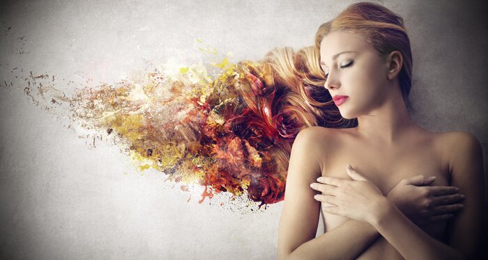 Papier peint  Femme menteuse