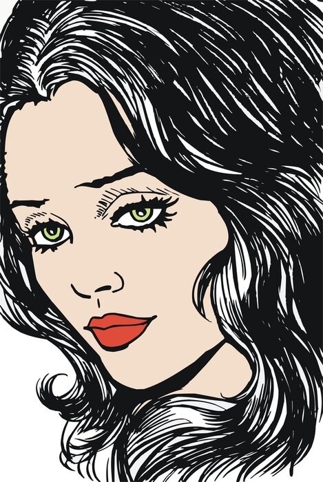 Papier peint  Femme pop'art