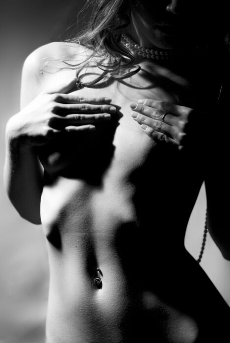 Papier peint  Femme sensuelle noire et blanche