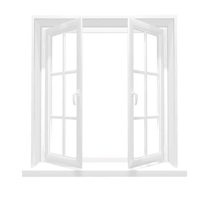 Papier peint  Fenêtre blanche