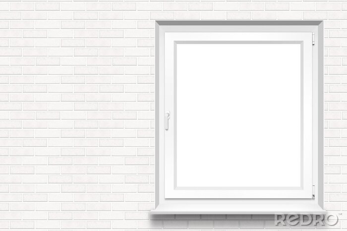 Papier peint  Fenêtre blanche simple