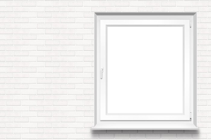 Papier peint  Fenêtre blanche simple
